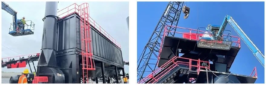 Plant-build-3-baghouse-and-tower-install